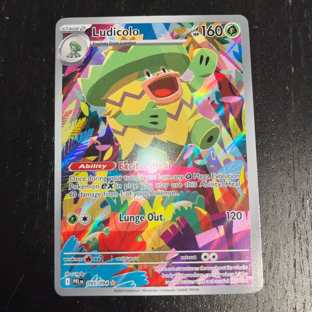 Pokemon Ludicolo Card - Green and Yellow